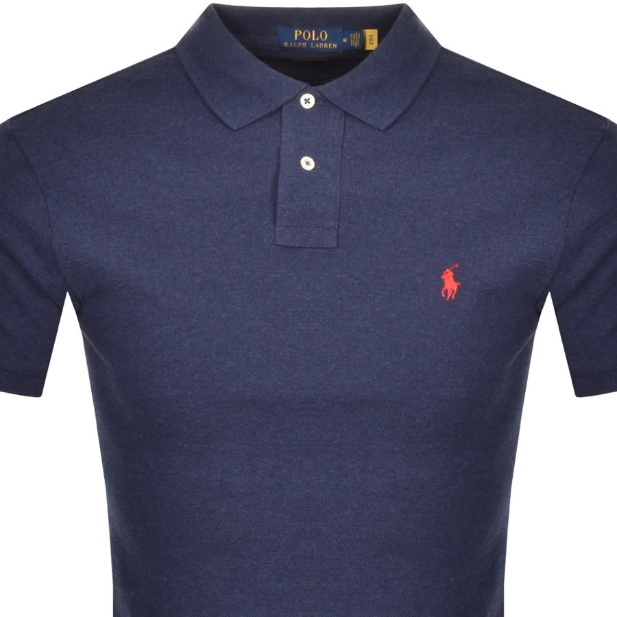 Alternative Image for ProductRalph Lauren Slim Fit Polo T Shirt Navy2